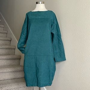 NWT Cellabie Sz L Forest Green Ribbed Dress